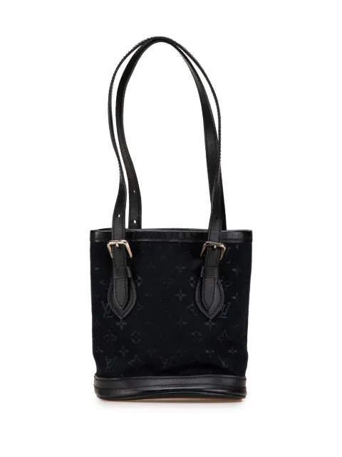 Louis Vuitton Pre-Owned 2001 Monogram Mini Satin bucket bag Black 5VQ8QZE0SKNJMIYR