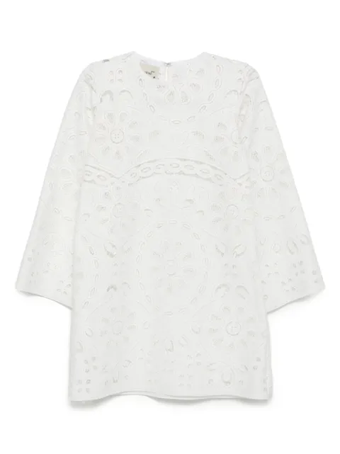 Bambah Blanca eyelet short tunic dress White BMBWH08