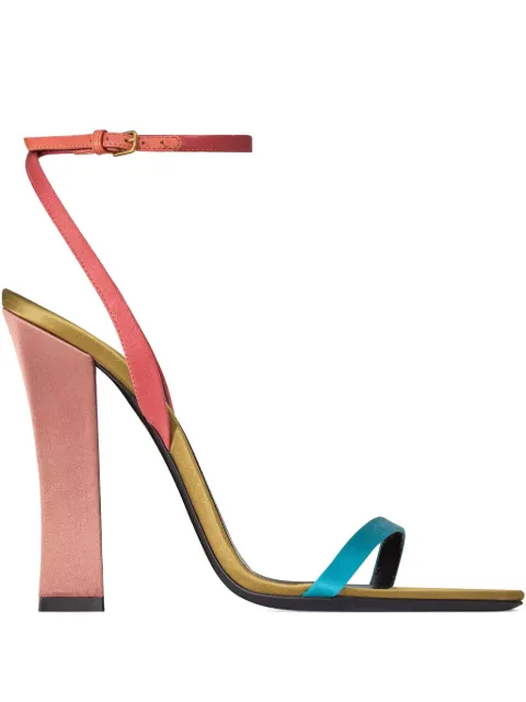 Saint Laurent 110mm Dominique strappy sandals Blue 8181849QNAT