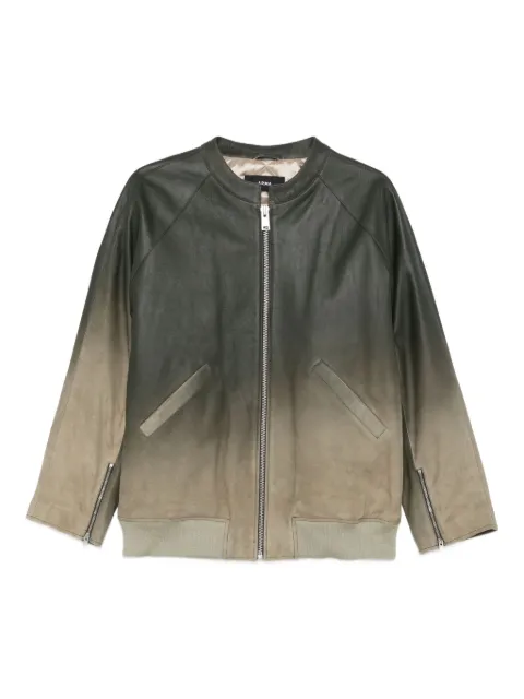 Arma ombre zip-front leather jacket Green 009L25607802