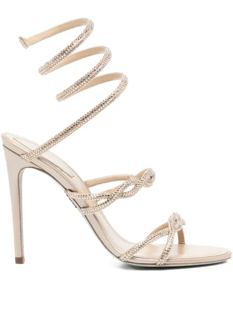 René Caovilla 110mm spiral-embellished sandals Neutrals C12542105R001V104