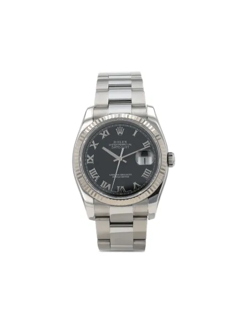 Rolex 2007 Oyster Perpetual Datejust 36mm Black 417744