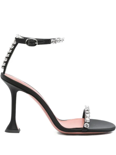 Amina Muaddi 95mm Gigi crystal-embellished sandals Black 13S361238GIG