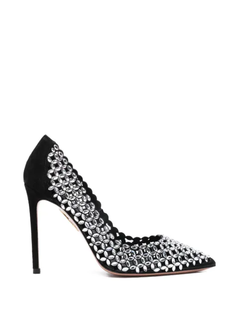 Aquazzura embellished pointed-toe pumps Black CTAHIGP0SUE