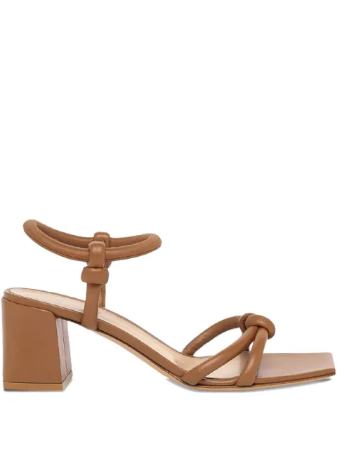 Gianvito Rossi 55mm Juno leather sandals Brown G3244555RICNAP
