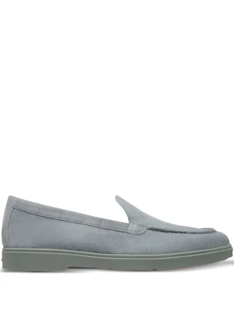 Santoni suede loafers Blue WUYA58856AIANPYL