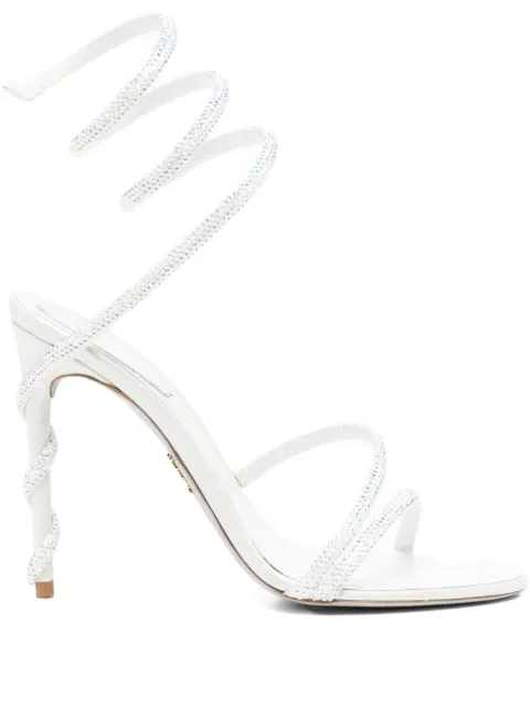 René Caovilla 120mm spiral-embellished sandals White C12597R001X318