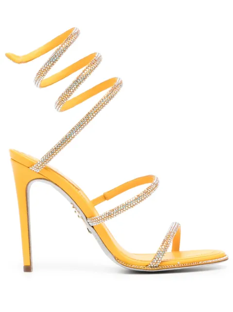 René Caovilla 110mm Cleo sandals Yellow C12538R001W318