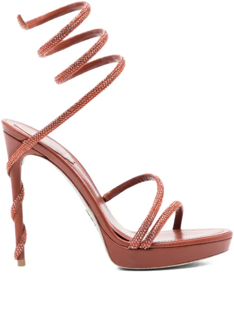 René Caovilla 130mm Margot sandals Brown C12597