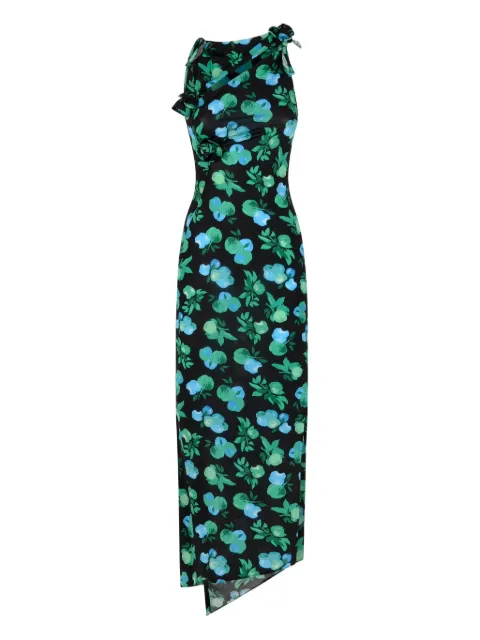 Coperni floral-print midi dress Black COPR44F5027
