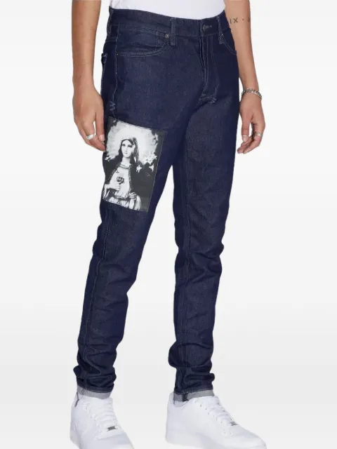 Ksubi Saint Jean patchwork straight-leg jeans Blue MFA22DJ003098