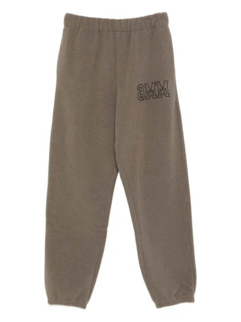 MM6 Maison Margiela logo-embroidered fleece track pants Brown S52KA0550M20126
