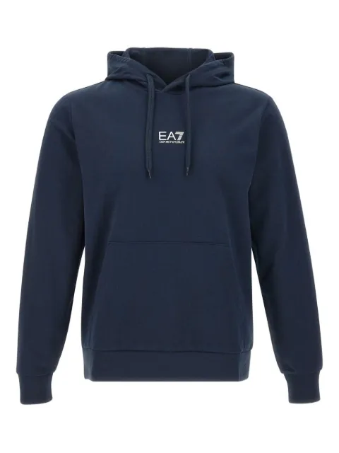 Ea7 Emporio Armani stretch-cotton hoodie Blue 8NPM32PJVRZ