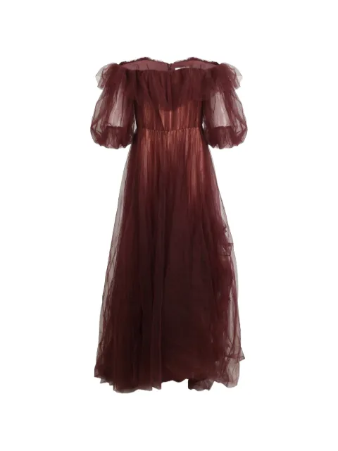 Valentino Garavani ruffled-design off-shoulder maxi dress Red BVD9W54N8