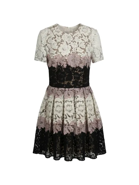Valentino Garavani lace ruffle mini dress Neutrals BVAJ001EC