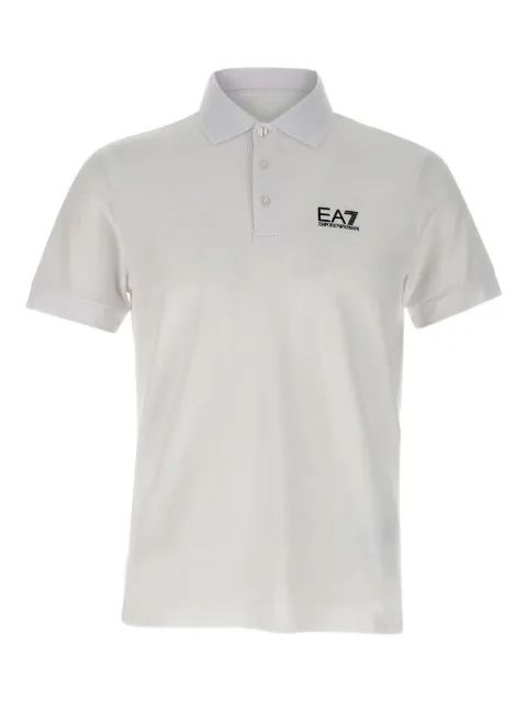 Ea7 Emporio Armani logo-print short-sleeve polo shirt White 8NPF14PJVQZ