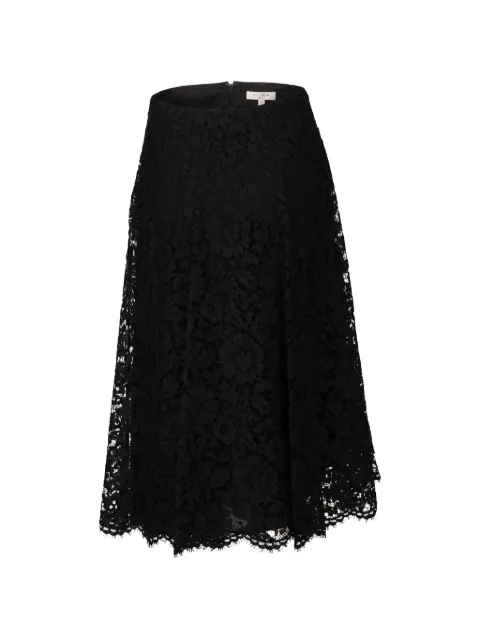 Valentino Garavani floral lace midi skirt Black BRA6201EC