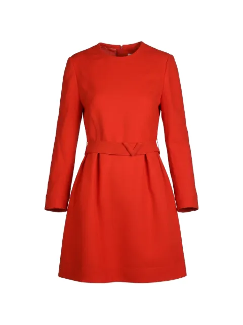Valentino Garavani belted long-sleeve mini dress Red BVASP65JP