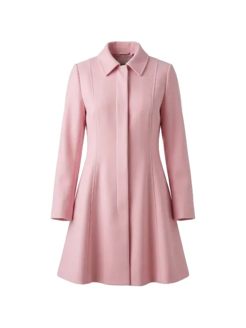 Valentino Garavani concealed-fastening flared-skirt coat Pink BCA2K515E