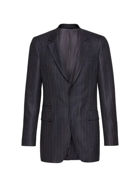 Ferragamo pinstripe-pattern single-breasted blazer Blue 739264