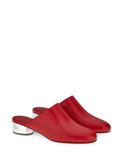 Ferragamo Floy leather mules Red 748916