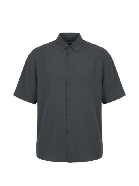 Valentino Garavani short-sleeve leather shirt Grey VABE20SYW
