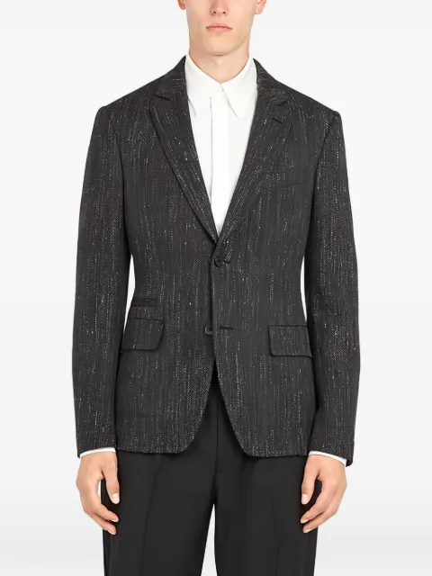 Ferragamo herringbone single-breasted jacket Grey 750929