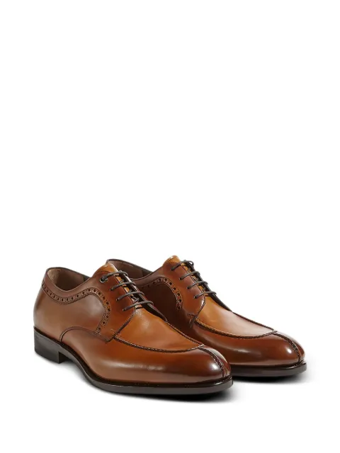 Ferragamo brogue-detail leather derby shoes Brown 718036