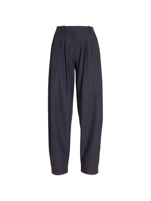 Ferragamo pleated tapered trousers Blue 736579