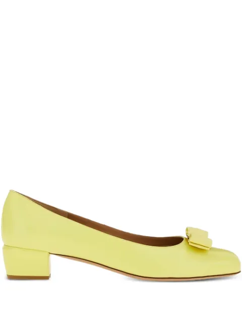 Ferragamo leather ballet flats Yellow 752474