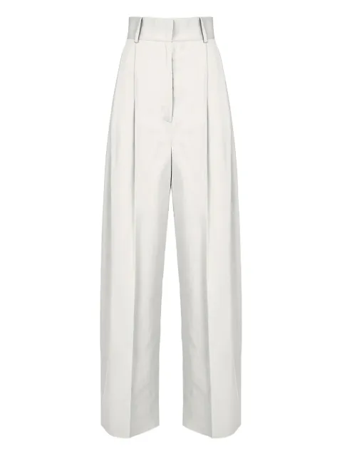 Ferragamo pleated high-waisted trousers White 137628