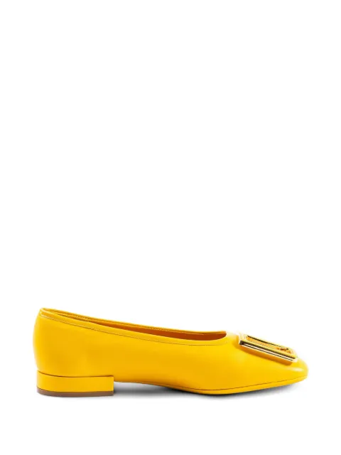 Ferragamo Myrna square-toe ballet flats Yellow 748873