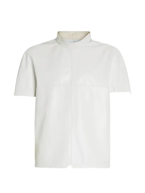 Ferragamo short-sleeved leather T-shirt White 728010