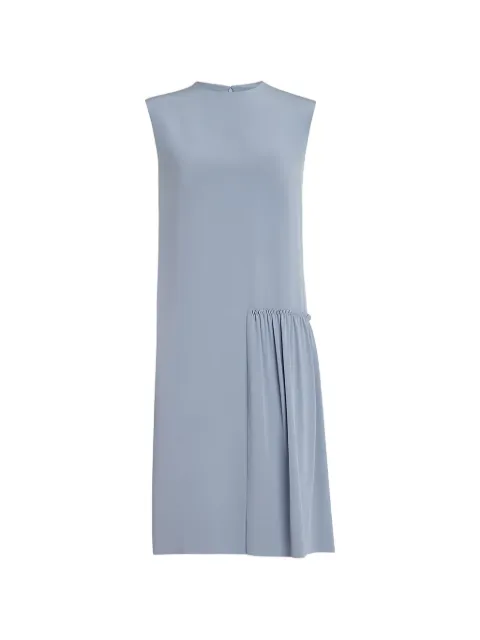 Ferragamo pleated-detail sleeveless midi dress Blue 737422