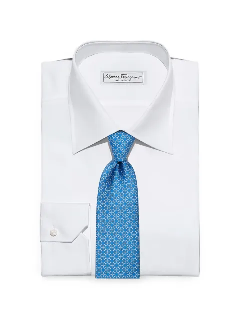 Ferragamo Print Tie Blue 722405