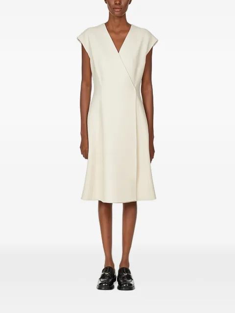 Ferragamo V-neck sleeveless mini dress White 751698