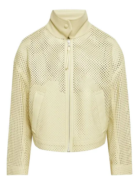 Ferragamo perforated leather jacket Yellow 744701