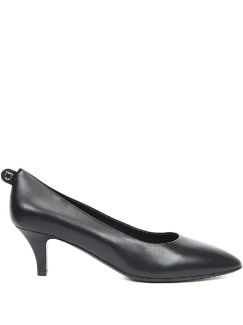 Ferragamo leather kitten-heel pumps Black 730804