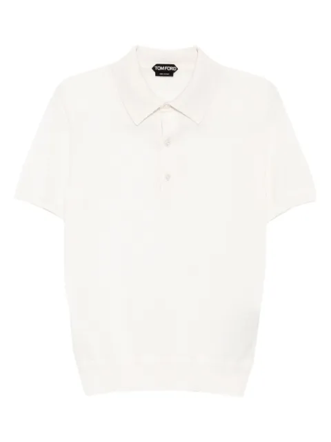 TOM FORD short-sleeve polo shirt Neutrals KPS027YMK073