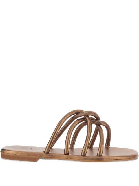 Kimaï leather flat sandals Brown TASOTUB