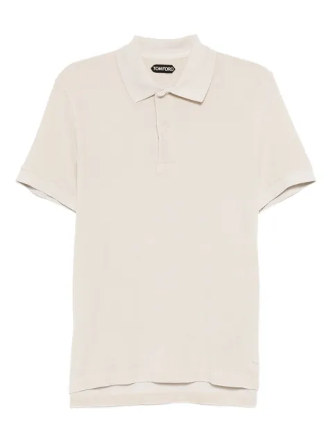 TOM FORD Towelling polo shirt Neutrals JPS003JMC079