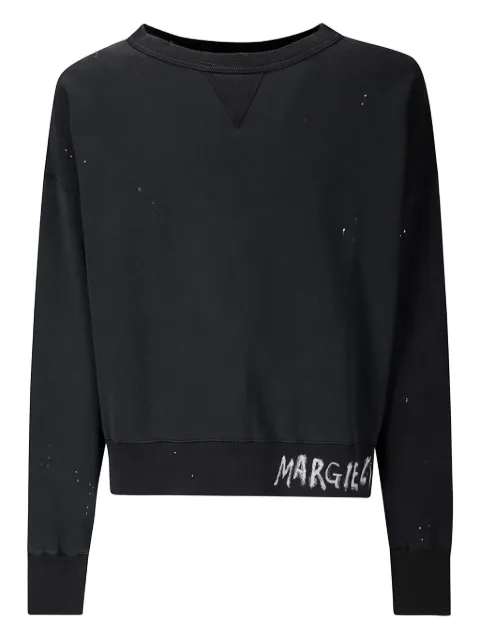 Maison Margiela cotton logo-print sweatshirt Black S50GU0237M25019