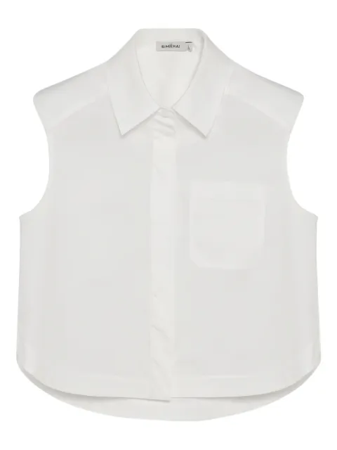 SIMKHAI Winslow sleeveless collared shirt White 3252038T