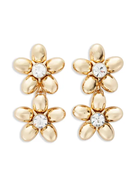 Carolina Herrera Double Flower Drop earrings Gold P2536N200MET