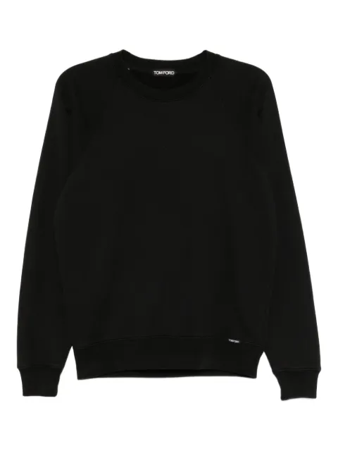 TOM FORD logo-patch sweatshirt Black JCL001JMC072