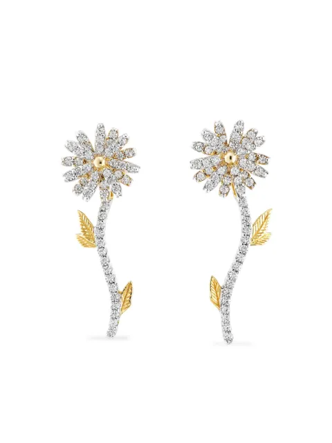 Anabela Chan 14K rose gold and 18K yellow gold vermeil Mini Daisy diamond earrings Gold AC17EG05ESYGWD