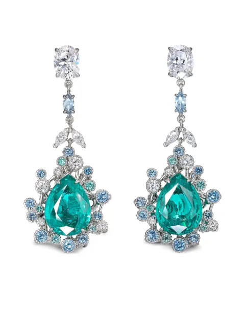 Anabela Chan 14K white gold and rhodium vermeil Spectra multi-stone earrings Silver AC23CC31ESWGPT