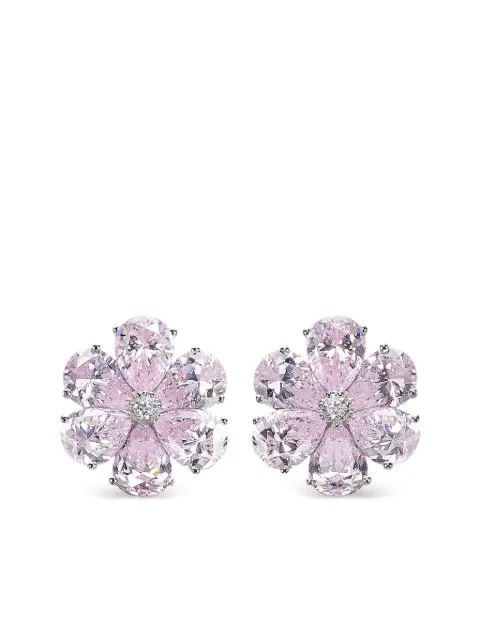 Anabela Chan 18K white gold Marguerite Daisy diamond earrings Silver ACEG29ESWGPD