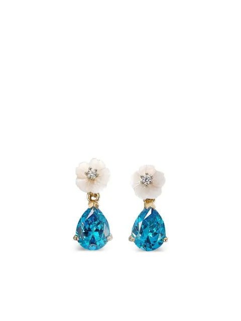 Anabela Chan 14K yellow gold and 18K gold vermeil Orchard blue spinel earrings Gold ACBO27ESYGBS