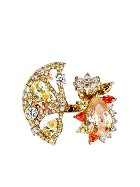 Anabela Chan 18kt gold vermeil Lemon Slice multi-stone and diamond ring Yellow AC18FF01RGYGCD